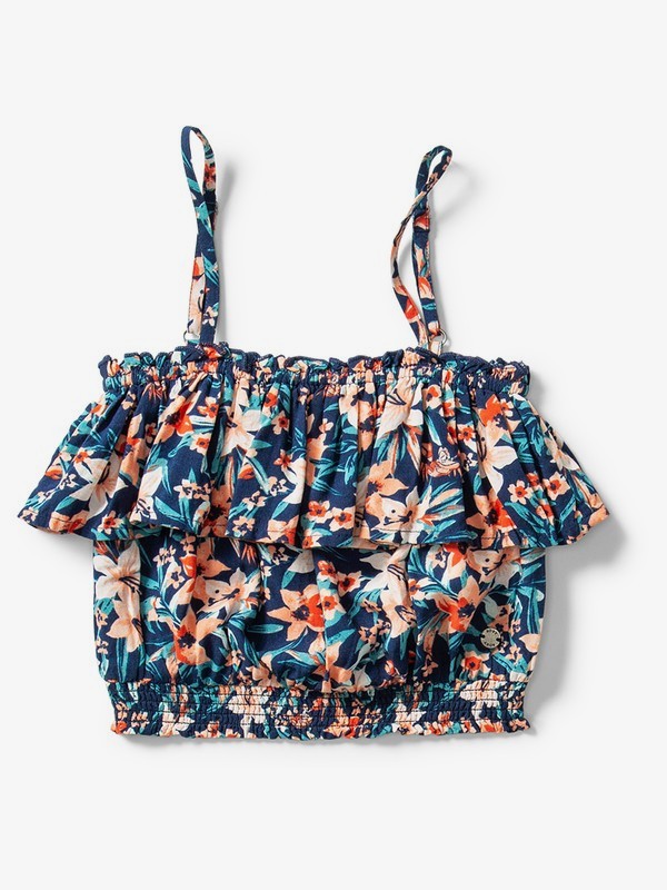 roxy, Ariel Shifting Scenes Strappy Top, DRESS BLUES SEBASTIAN FLORAL B (btk7) 0 Ariel Shifting Scenes Strappy Top Blue ARGWT03019 Roxy