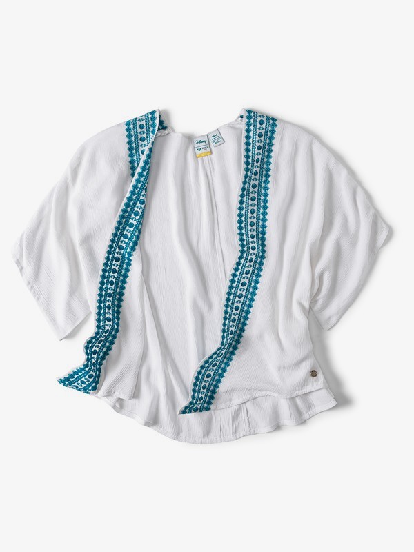 roxy, Desert Oasis Short Sleeve Kimono, BRIGHT WHITE (wbb0) 0 Desert Oasis Short Sleeve Kimono White ARGWT03020 Roxy