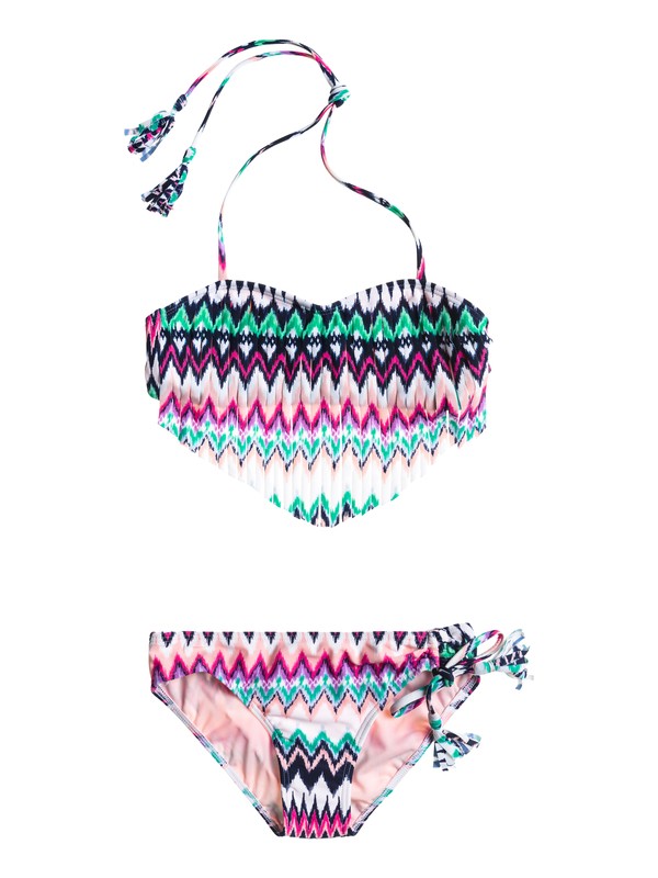 roxy, Girls 7-14 Fringe Bandeau Swim Set, DREAM CATCHER PARADISE PINK (mlg6) 0 Girls 7-14 Fringe Bandeau Swim Set ARGX203009 Roxy