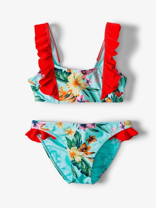 roxy, Heritage Floral Athletic Bikini Set, WAN BLUE HERITAGE FLORAL (bdl6) 0 Heritage Floral Athletic Bikini Set Blue ARGX203082 Roxy