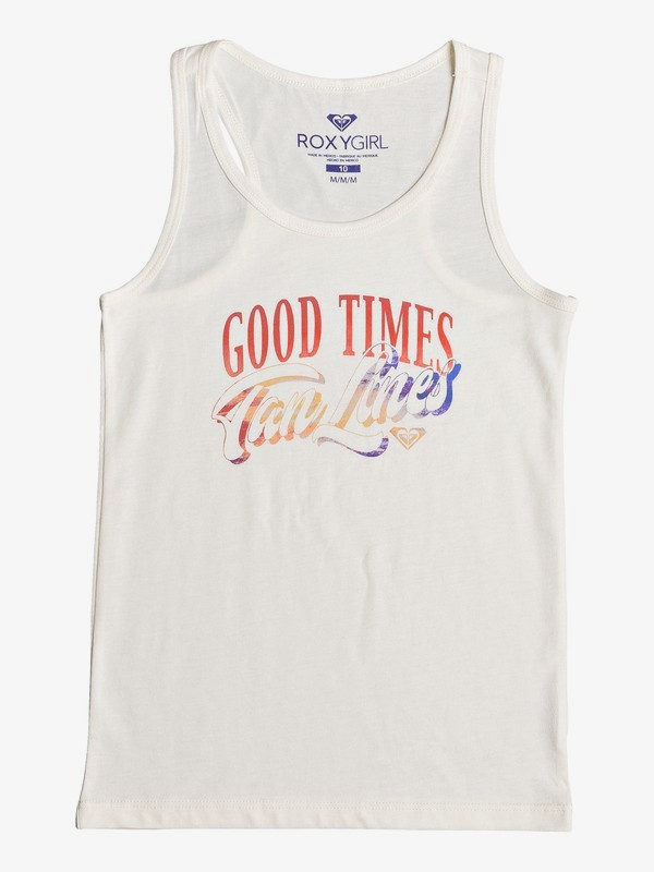 roxy, Girl's 7-14 Good Times Tanlines Racerback Tank, SEA SPRAY (wbs0) 0 Girl's 7-14 Good Times Tanlines Racerback Tank White ARGZT03225 Roxy