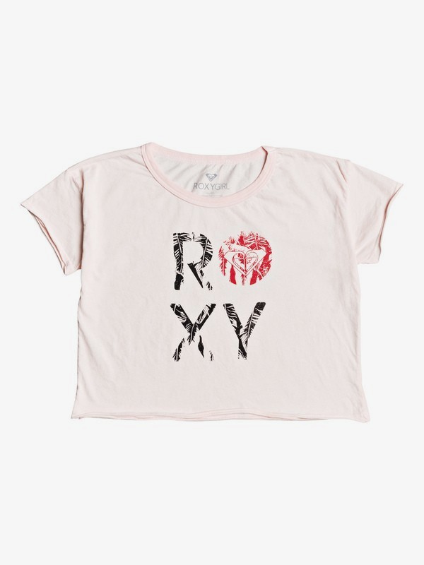 roxy, Girl's 7-14 Island Palm Cropped Tee, CLOUD PINK (mcw0) 0 Girl's 7-14 Island Palm Cropped Tee Pink ARGZT03305 Roxy