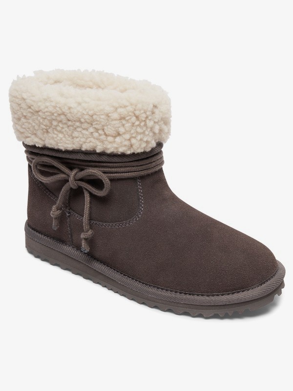 roxy, Penny - Bottes en daim pour Femme, CHARCOAL (chr) 0 Penny - Bottes en daim pour Femme Noir ARJB700551 Roxy