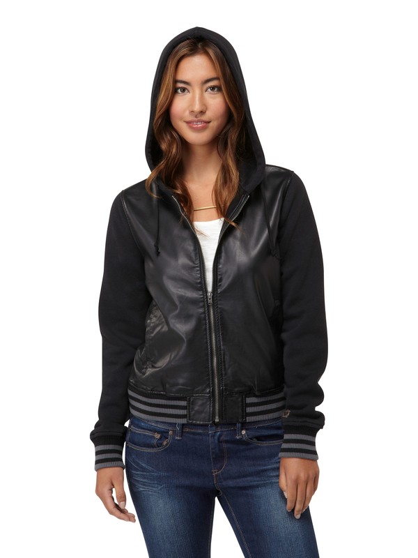 roxy, Baseball Jacket, TRUE BLACK (kvj0) 0 Baseball Jacket ARJJK00027 Roxy