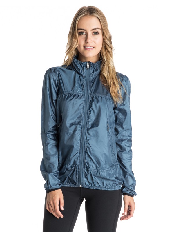 roxy, Rain Runner Hooded Windbreaker, ENSIGN BLUE (brd0) 0 Rain Runner Hooded Windbreaker ARJJK03016 Roxy
