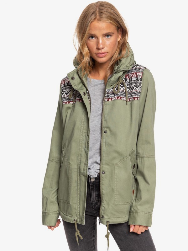 roxy, Winter Cloud Hooded Parka, OIL GREEN (gld0) 0 Winter Cloud Hooded Parka Green ARJJK03035 Roxy