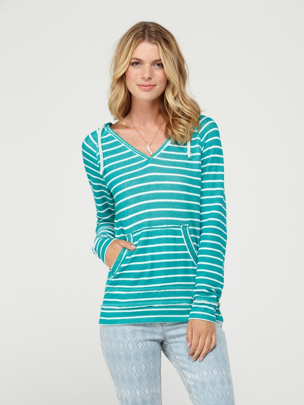 roxy, Frosted Forests Hoodie, AQUATIC BLUE SOLID STRIPE (bqt3) 0 Frosted Forests Hoodie ARJKT00092 Roxy