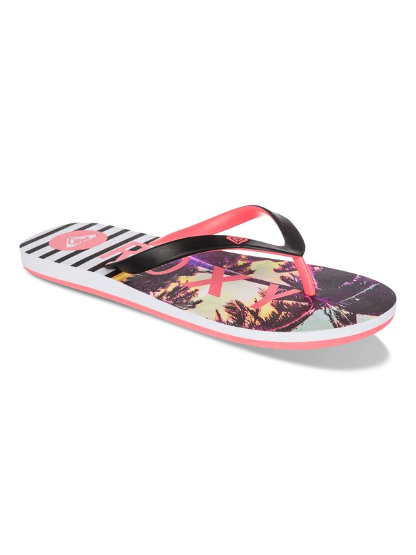 roxy, Женские сланцы Tahiti, BLACK/PINK (bbp) 0 Женские сланцы Tahiti ARJL100132 Roxy