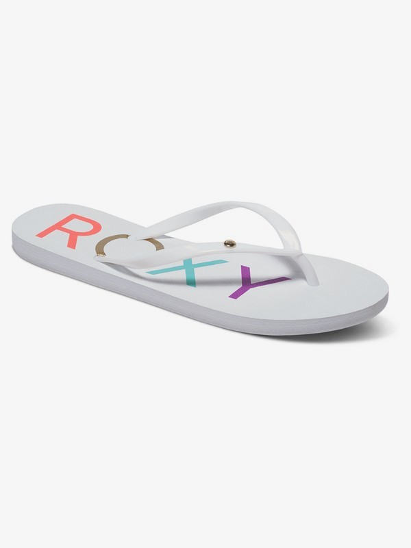 roxy, Sandy - Tongs, WHITE/MET GOLD (wgd) 0 Sandy - Tongs Blanc ARJL100438 Roxy