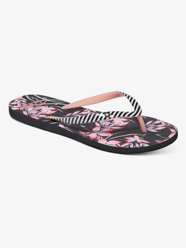 roxy, Portofino - Tongs pour Femme, BLACK MULTI (bk5) 0 Portofino - Tongs pour Femme Noir ARJL100551 Roxy