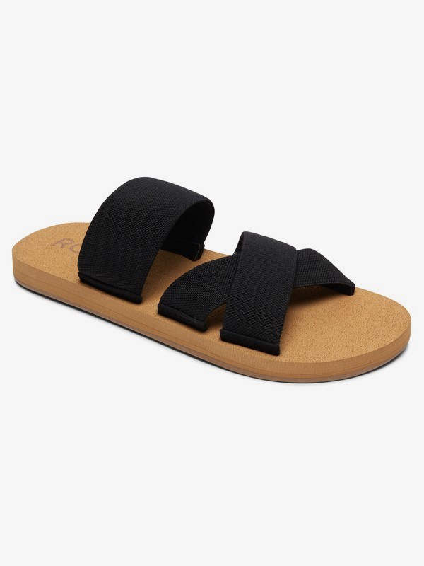 roxy, Shoreside Criss-Cross Sandals, BLACK (blk) 0 Shoreside Criss-Cross Sandals Black ARJL100656 Roxy