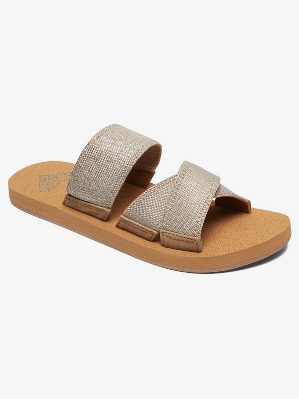 roxy, Shoreside Criss-Cross Sandals, CHAMPAGNE (cpg) 0 Shoreside Criss-Cross Sandals Beige ARJL100656 Roxy