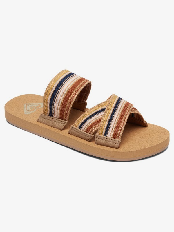 roxy, Shoreside Criss-Cross Sandals, MULTI 1 (mu1) 0 Shoreside Criss-Cross Sandals Multicolor ARJL100656 Roxy