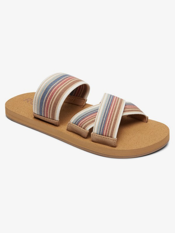 roxy, Shoreside Criss-Cross Sandals, MULTI (mul) 0 Shoreside Criss-Cross Sandals Grey ARJL100656 Roxy