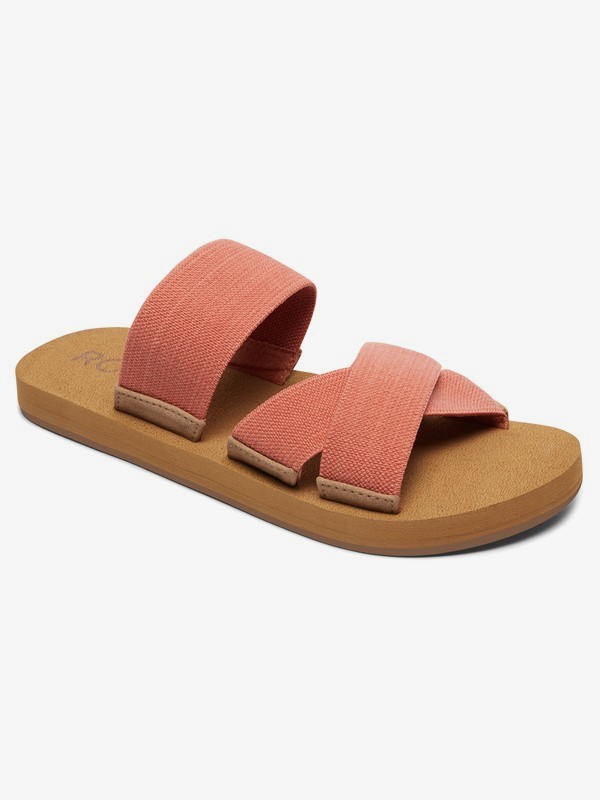 roxy, Shoreside Criss-Cross Sandals, ROSE (ros) 0 Shoreside Criss-Cross Sandals Pink ARJL100656 Roxy