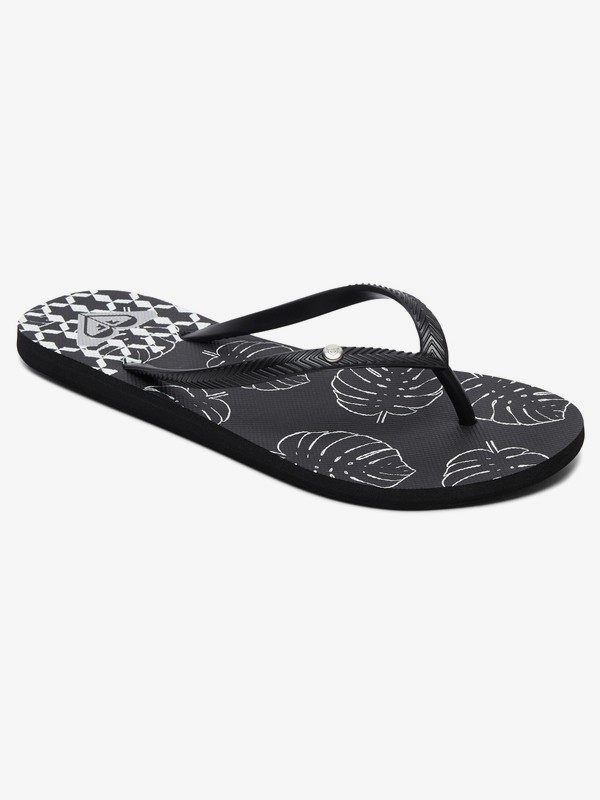 roxy, Bermuda - Tongs pour Femme, BLACK/WHITE (bkw) 0 Bermuda - Tongs pour Femme Noir ARJL100664 Roxy