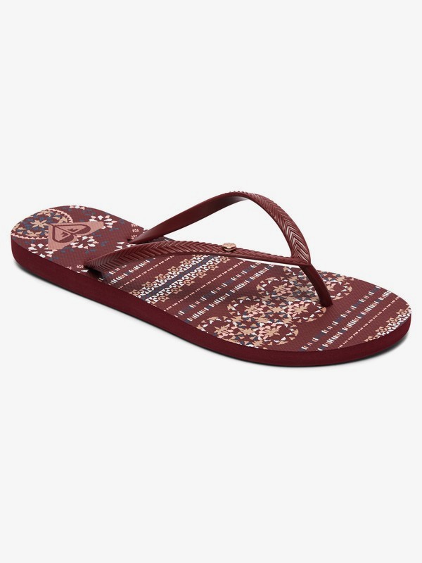roxy, Bermuda Flip-Flops, BURGUNDY (bur) 0 Bermuda Flip-Flops Red ARJL100664 Roxy