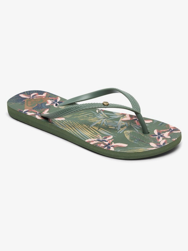 roxy, Bermuda Flip-Flops, OLIVE (olv) 0 Bermuda Flip-Flops Green ARJL100664 Roxy