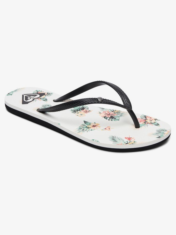 roxy, Bermuda Flip-Flops, WHITE HACIENDA (wth) 0 Bermuda Flip-Flops White ARJL100664 Roxy