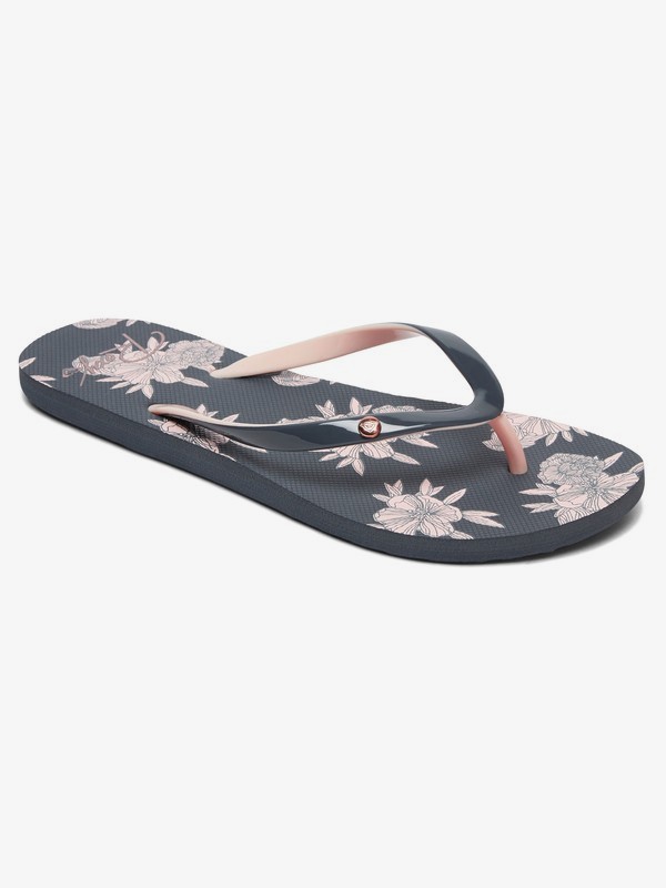 roxy, Portofino - Tongs pour Femme, BLUE ASHES (ba9) 0 Portofino - Tongs pour Femme Bleu ARJL100668 Roxy