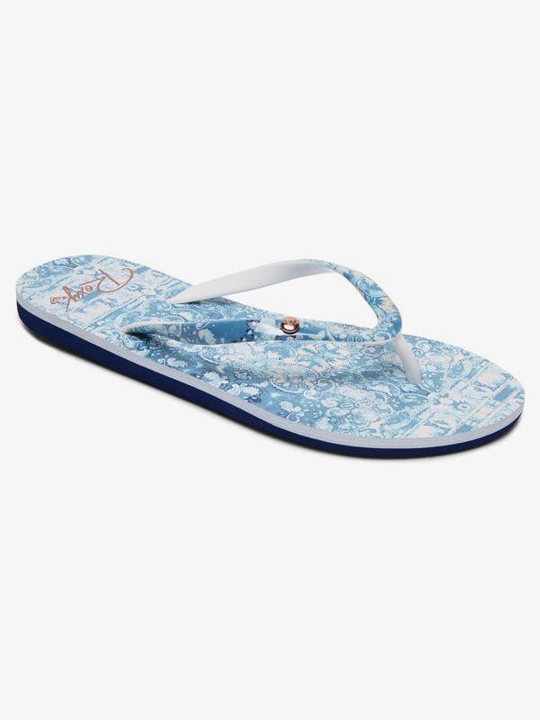 roxy, Portofino - Tongs pour Femme, BLUE HAZE (bhz) 0 Portofino - Tongs pour Femme Bleu ARJL100668 Roxy