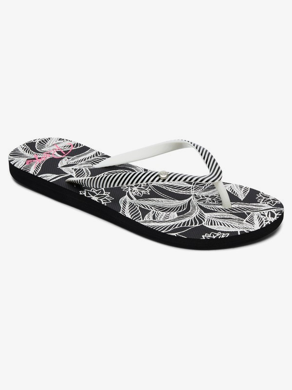 roxy, Portofino Flip-Flops, BLACK W/PINK (bkp) 0 Portofino Flip-Flops Black ARJL100668 Roxy