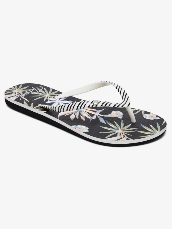 roxy, Portofino Flip-Flops, BLACK/WHITE FADE (bwf) 0 Portofino Flip-Flops Black ARJL100668 Roxy