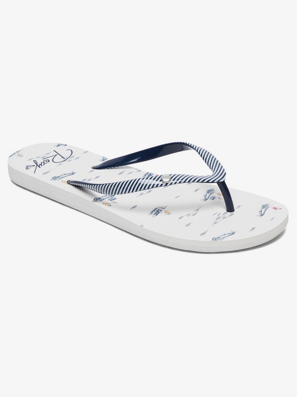 roxy, Portofino - Tongs pour Femme, BLUE/WHITE (bwt) 0 Portofino - Tongs pour Femme Bleu ARJL100668 Roxy