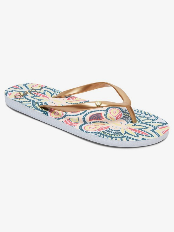 roxy, Portofino - Tongs pour Femme, GOLD CREAM (gcr) 0 Portofino - Tongs pour Femme Jaune ARJL100668 Roxy
