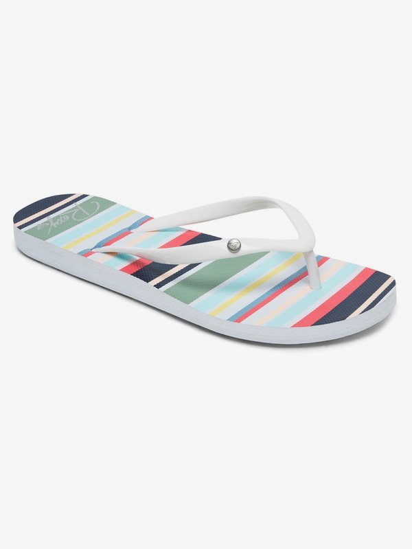 roxy, Portofino - Tongs pour Femme, WHITE/MULTI (hmt) 0 Portofino - Tongs pour Femme Blanc ARJL100668 Roxy