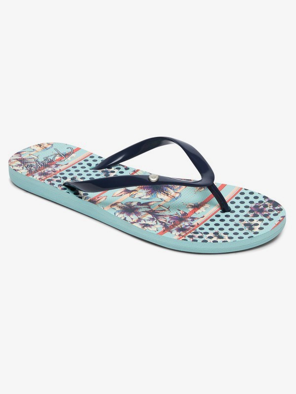 roxy, Portofino - Tongs pour Femme, LIGHT BLUE (lbl) 0 Portofino - Tongs pour Femme Bleu ARJL100668 Roxy