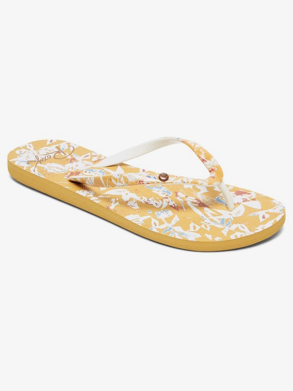 roxy, Portofino Flip-Flops, MUSTARD (mu0) 0 Portofino Flip-Flops Yellow ARJL100668 Roxy
