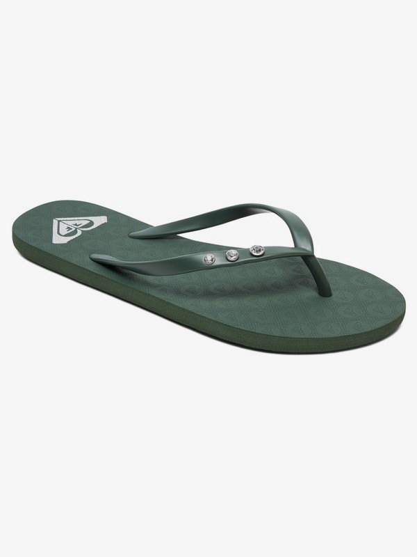 roxy, Viva Glitz - Tongs pour Femme, GREEN (grn) 0 Viva Glitz - Tongs pour Femme Vert ARJL100680 Roxy