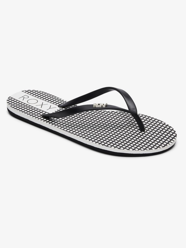 roxy, Viva Stamp Flip-Flops, BLACK/WHITE (bkw) 0 Viva Stamp Flip-Flops Black ARJL100683 Roxy