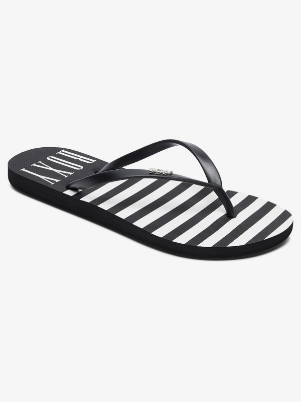 roxy, Viva Stamp - Tongs pour Femme, BLACK STRIPE (bsp) 0 Viva Stamp - Tongs pour Femme Noir ARJL100683 Roxy
