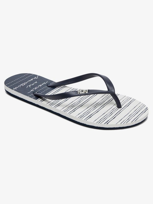 roxy, Viva Stamp - Tongs pour Femme, BLACK/WHITE FADE (bwf) 0 Viva Stamp - Tongs pour Femme Noir ARJL100683 Roxy
