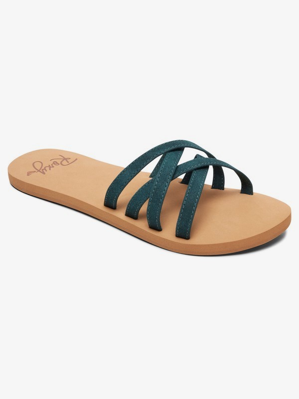 roxy, Abbie Sandals, TEAL (tel) 0 Abbie Sandals Green ARJL100749 Roxy