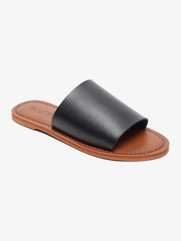 roxy, Kaia Slide Sandals, BLACK (blk) 0 Kaia Slide Sandals Black ARJL200654 Roxy