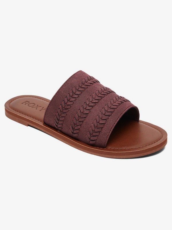 roxy, Kaia Slide Sandals, DARK RED (drk) 0 Kaia Slide Sandals Red ARJL200654 Roxy