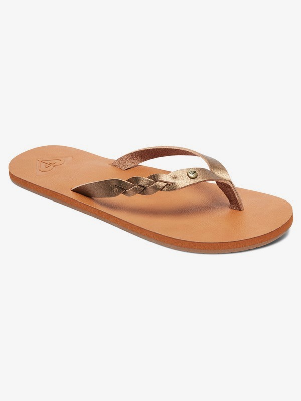 roxy, Liza Flip-Flops, BRONZE (bro) 0 Liza Flip-Flops Brown ARJL200667 Roxy