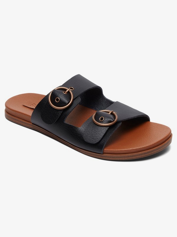 roxy, Neena Buckle Sandals, BLACK (blk) 0 Neena Buckle Sandals Black ARJL200686 Roxy