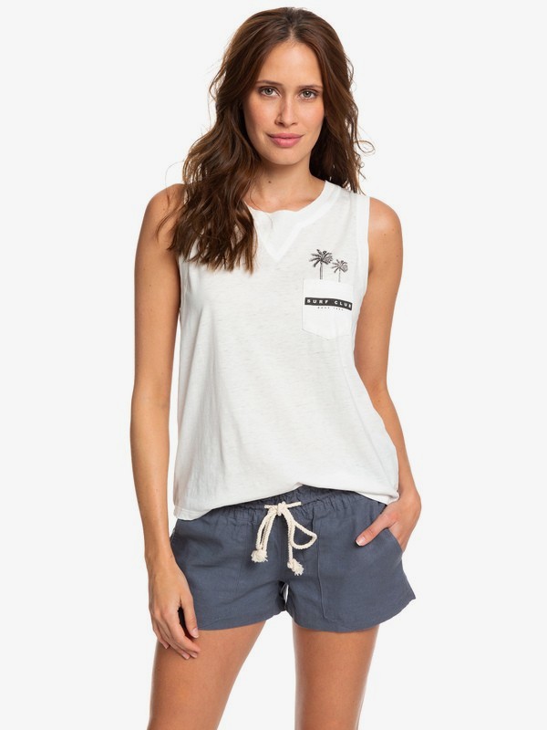 roxy, Oceanside Linen Beach Shorts, TURBULENCE (kym0) 0 Oceanside Linen Beach Shorts Black ARJNS03007 Roxy