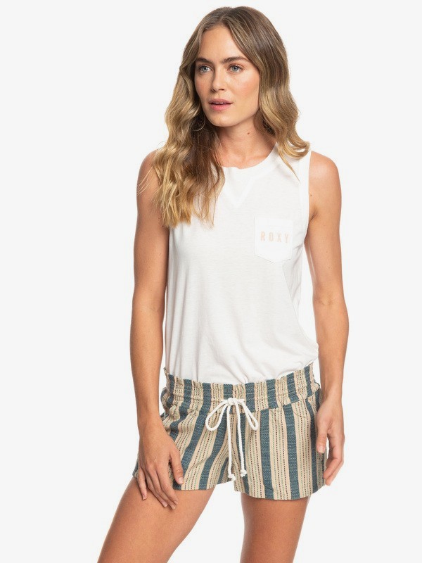 roxy, Oceanside Beach Shorts, IVORY CREAM CARPENTER STRIPE (tfm3) 0 Oceanside Beach Shorts Beige ARJNS03104 Roxy