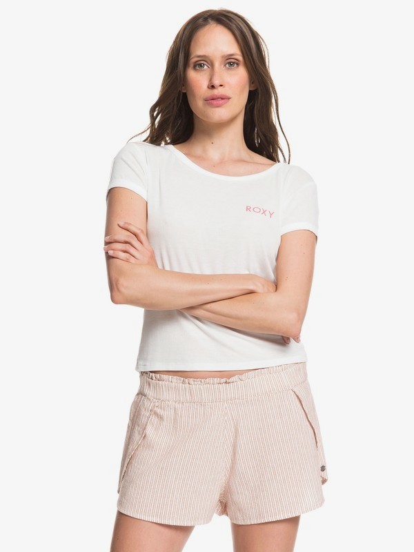 roxy, Ledbetter Beach Shorts, MARSHMALLOW/CEDAR WOOD STRIPE (xwwm) 0 Ledbetter Beach Shorts White ARJNS03109 Roxy