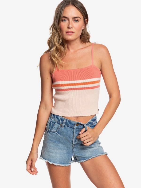 roxy, Coachella Vibes Cropped Strappy Top, PEARLBLUSH (mcy0) 0 Coachella Vibes Cropped Strappy Top Pink ARJSW03224 Roxy