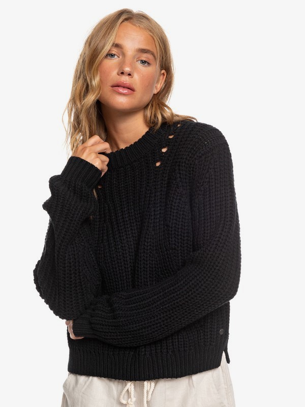 roxy, Bright Whites Sweater, TRUE BLACK (kvj0) 0 Bright Whites Sweater Black ARJSW03236 Roxy