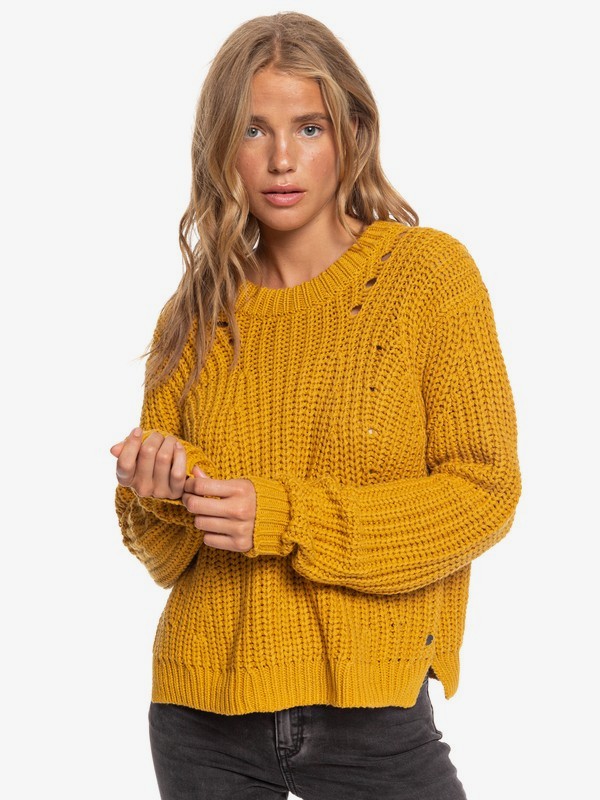 roxy, Bright Whites Sweater, TINSEL (yky0) 0 Bright Whites Sweater Yellow ARJSW03236 Roxy