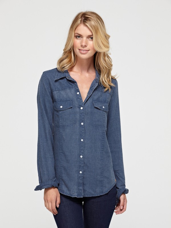 roxy, Saddleback 3 Top, LIGHT INDIGO (bfh0) 0 Saddleback 3 Top ARJWT00013 Roxy