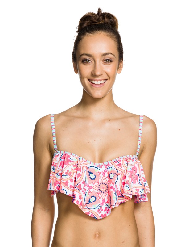 roxy, Hippie Harmony Flutter Bandeau Top, HIPPIE HARMONY SEA SALT PRINT (wbb6) 0 Hippie Harmony Flutter Bandeau Top ARJX303005 Roxy
