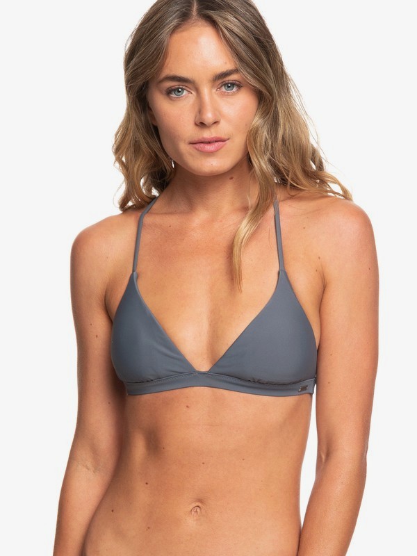 roxy, Printed Strappy Love Reversible Fixed Tri Bikini Top, TURBULENCE (kym0) 0 Printed Strappy Love Reversible Fixed Tri Bikini Top Black ARJX303357 Roxy